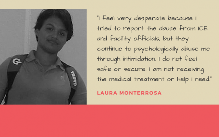 Suffering in Silence: Sexual Abuse in Immigrant Detention Centers – Support Laura Monterrosa
